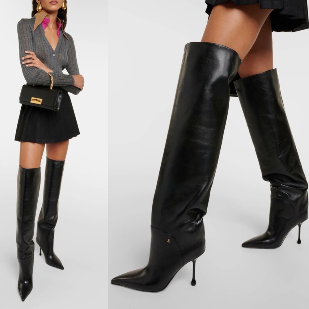 Like new Jimmy Choo Cycas 95 leather over-the-knee boots 38 $2,050